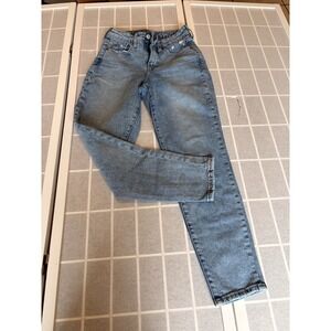 Old Navy Classic Straight High Rise Med Wash‎ Women Sz 2 Denim Basic Boyfriend